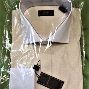 Steven Land  NEW  Shirt White Collar French cuffs